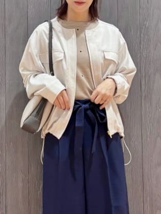 meiさんの「SHOO･LA･RUE｜【S-LL/二の腕カバー】品よく隠せる ドット刺繍5分袖ニット」を使ったコーディネート