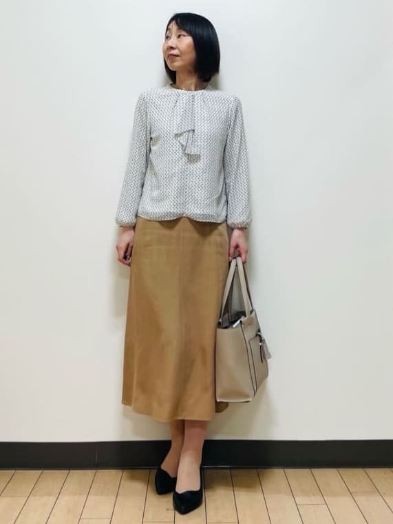 Riiさんの「Reflect｜【UVカット／接触冷感】フロントフリルシフォンブラウス」を使ったコーディネート