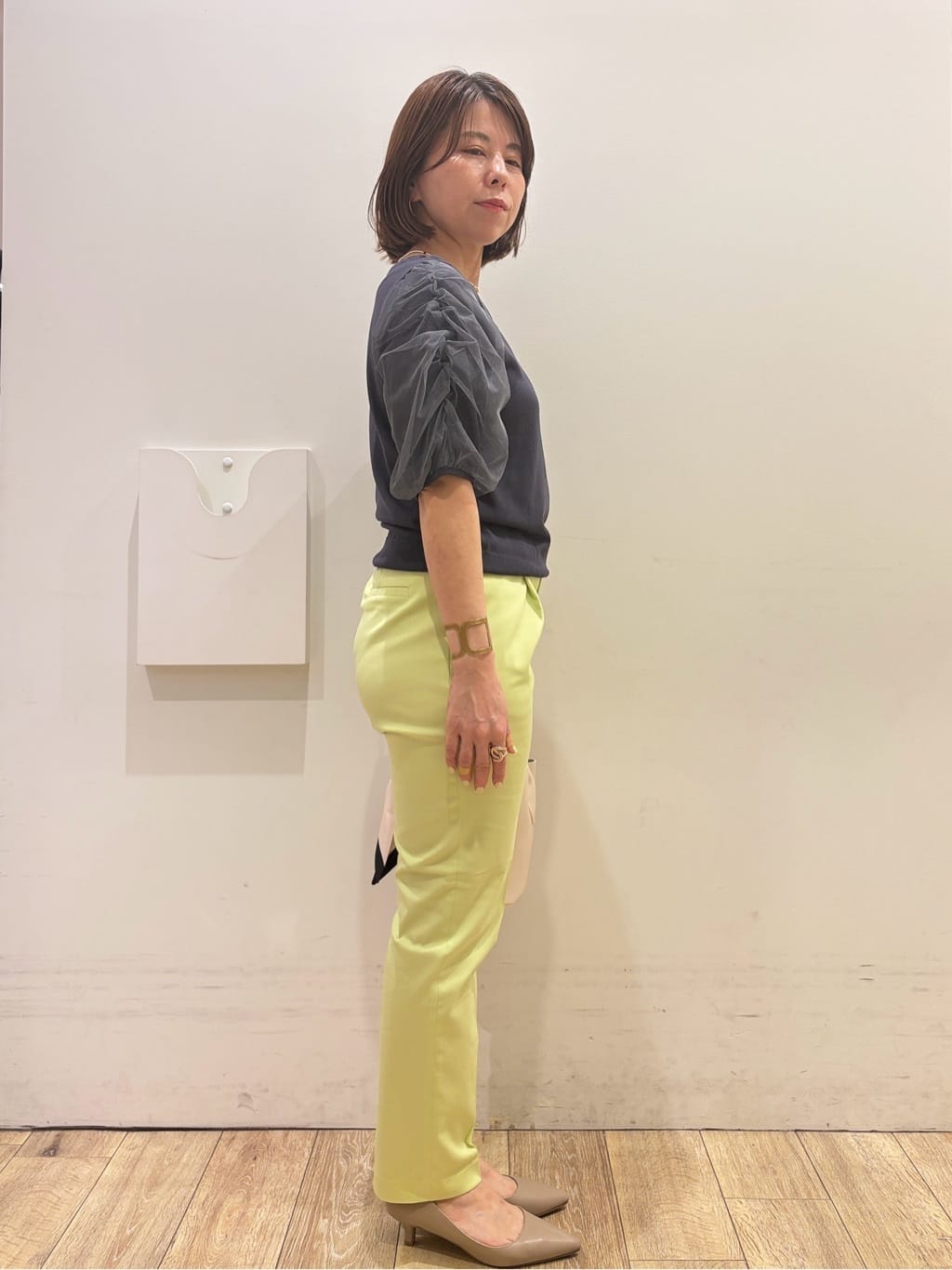 YUKOさんの「index｜《再入荷》ダブルブレストテーラードジャケット【接触冷感／吸水速乾／イージーアイロン／防シワ／洗濯機O」を使ったコーディネート