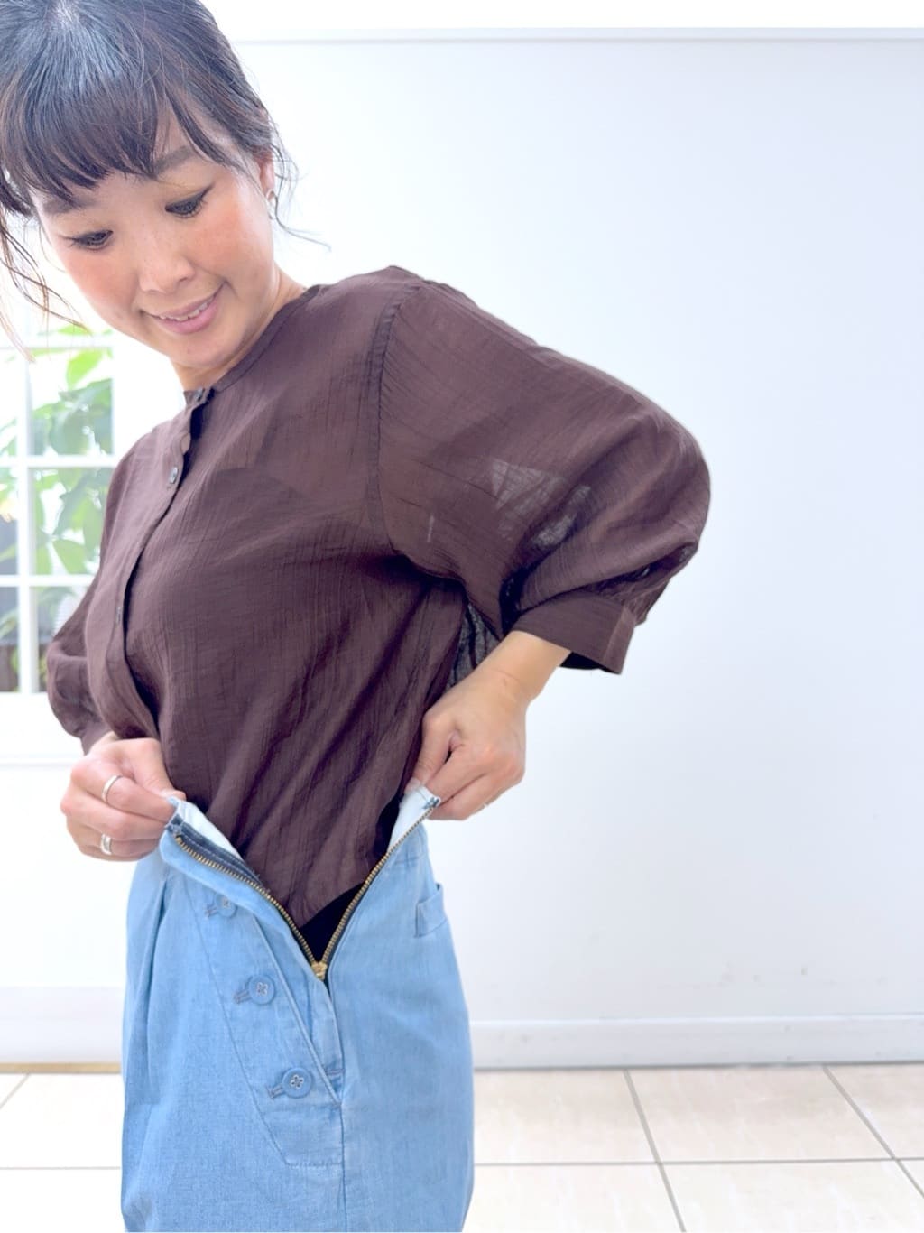 Osawaさんの「Dessin｜【洗える】シアードロストブラウス」を使ったコーディネート