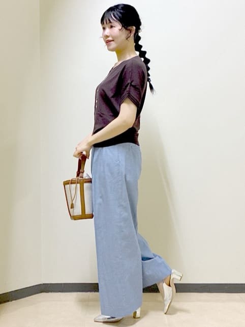  beni_gingerさんの「Reflect｜【選べる7色◎／手洗い可／二の腕カバー】半袖ニット」を使ったコーディネート