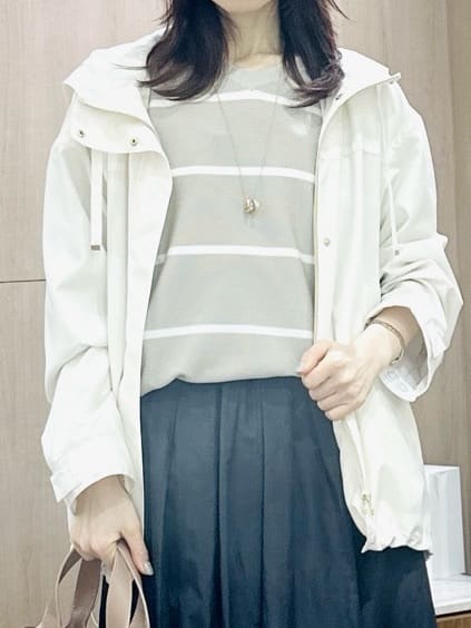Miwaさんの「UNTITLED｜【11色展開/体型カバー】前後2WAYフレンチスリーブニット」を使ったコーディネート