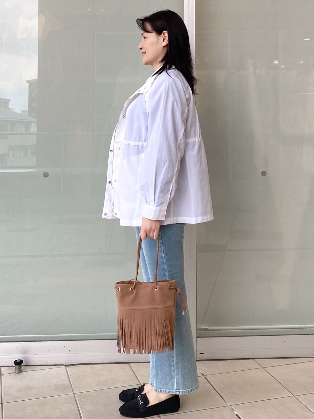 Jeanさんの「OPAQUE.CLIP｜撥水スタンドZIPブルゾン【洗濯機OK／UVケア／花粉対応】」を使ったコーディネート