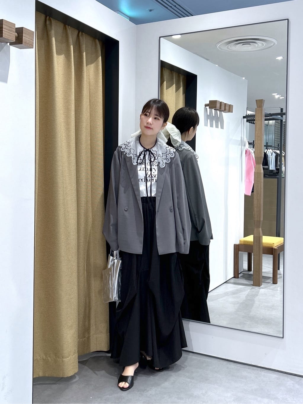 Renoさんの「INDIVI｜Comfy SET UP｜ダブルブレストイージージャケット【セットアップ対応／通勤／カセット服／接触」を使ったコーディネート