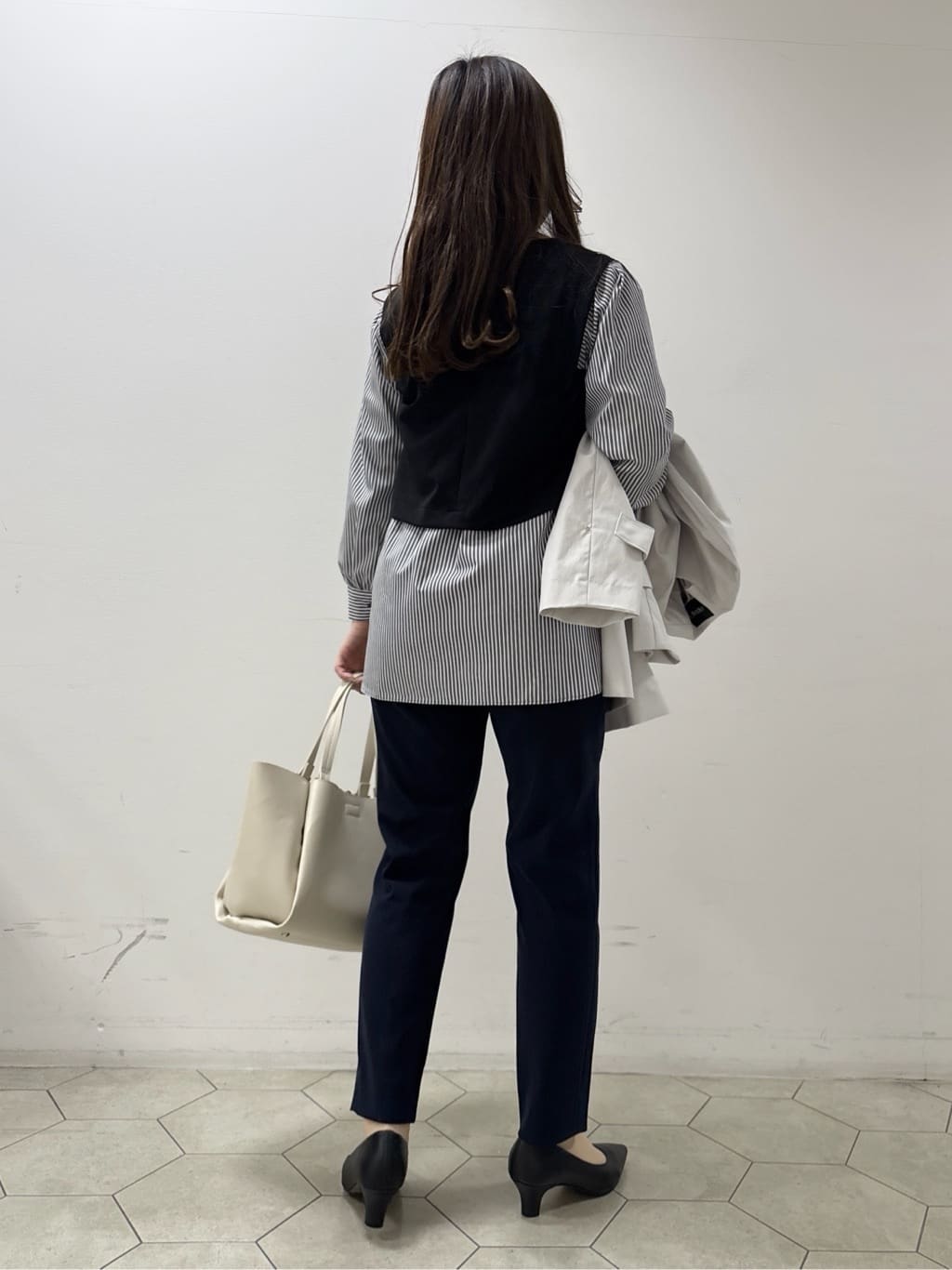 kahoさんの「INDIVI｜【洗える／UVケア】レイヤード風デザイントップス」を使ったコーディネート