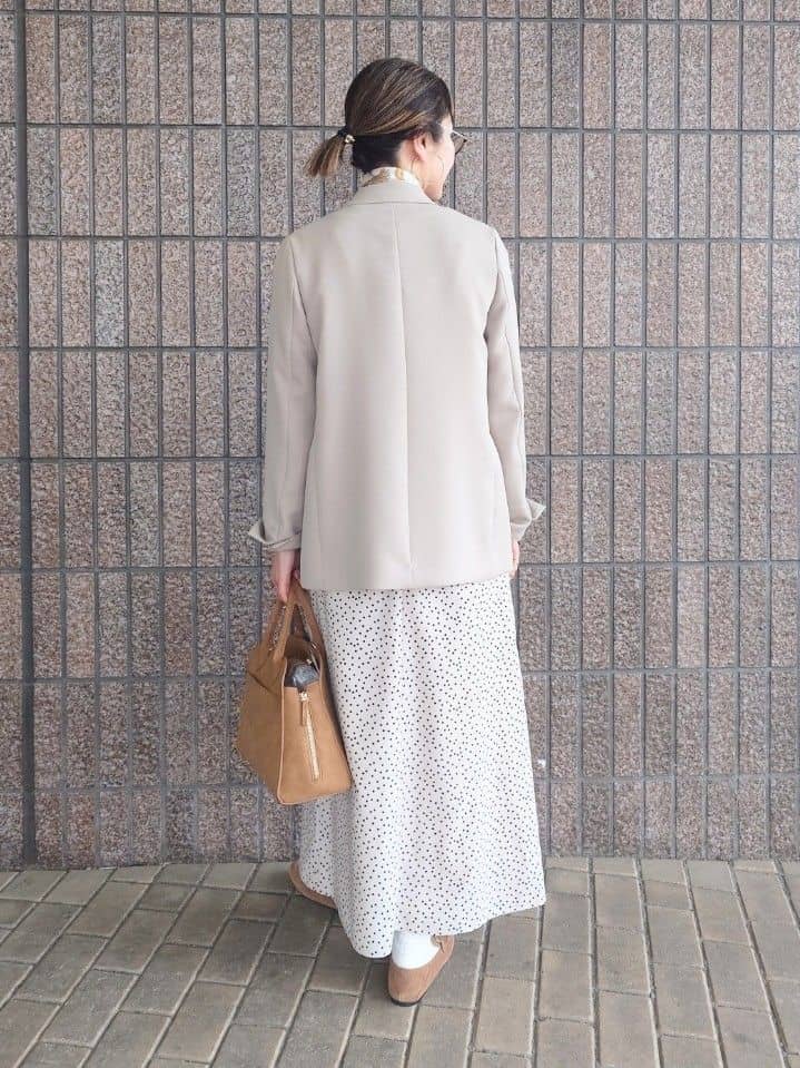 MUTSUKOさんの「UNTITLED｜◆【洗える/ストレッチ性】ダブルブレストジャケット」を使ったコーディネート