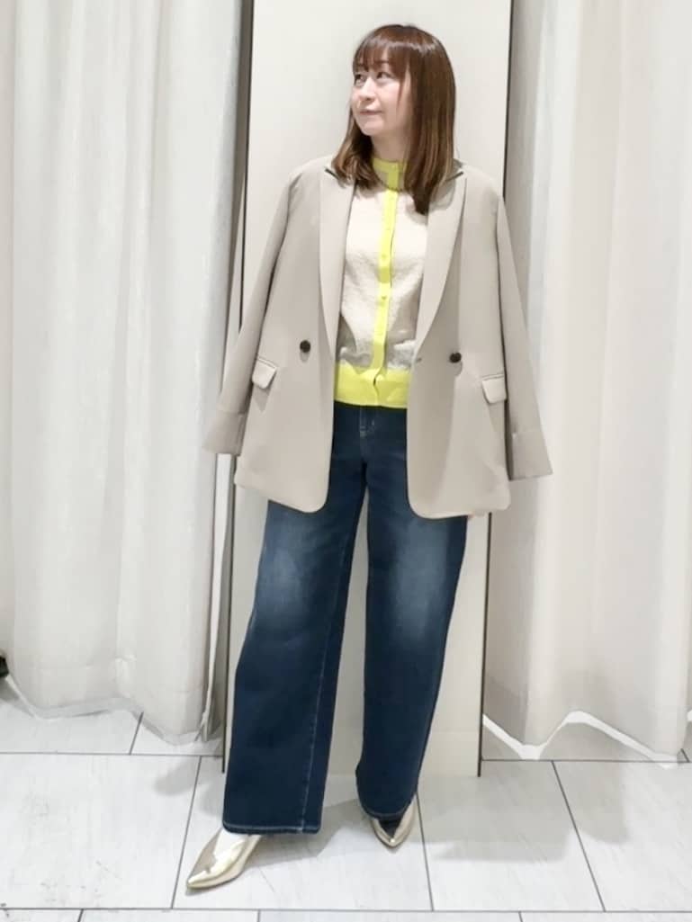 ʏᴜᴋɪᴋᴏさんの「UNTITLED｜◆【洗える/ストレッチ性】ダブルブレストジャケット」を使ったコーディネート