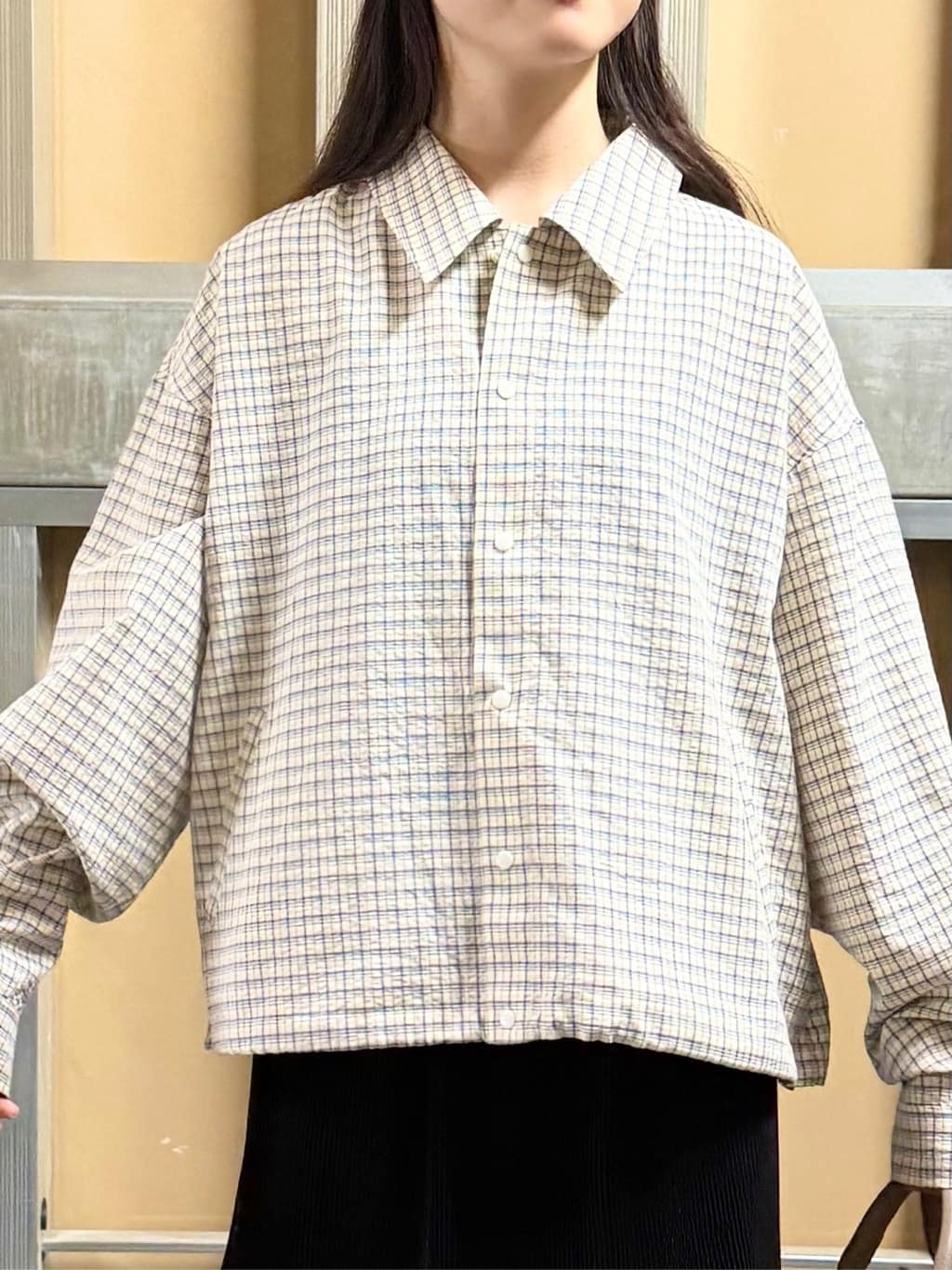 sahoさんの「THE SHOP TK｜ショート丈シャツブルゾン」を使ったコーディネート