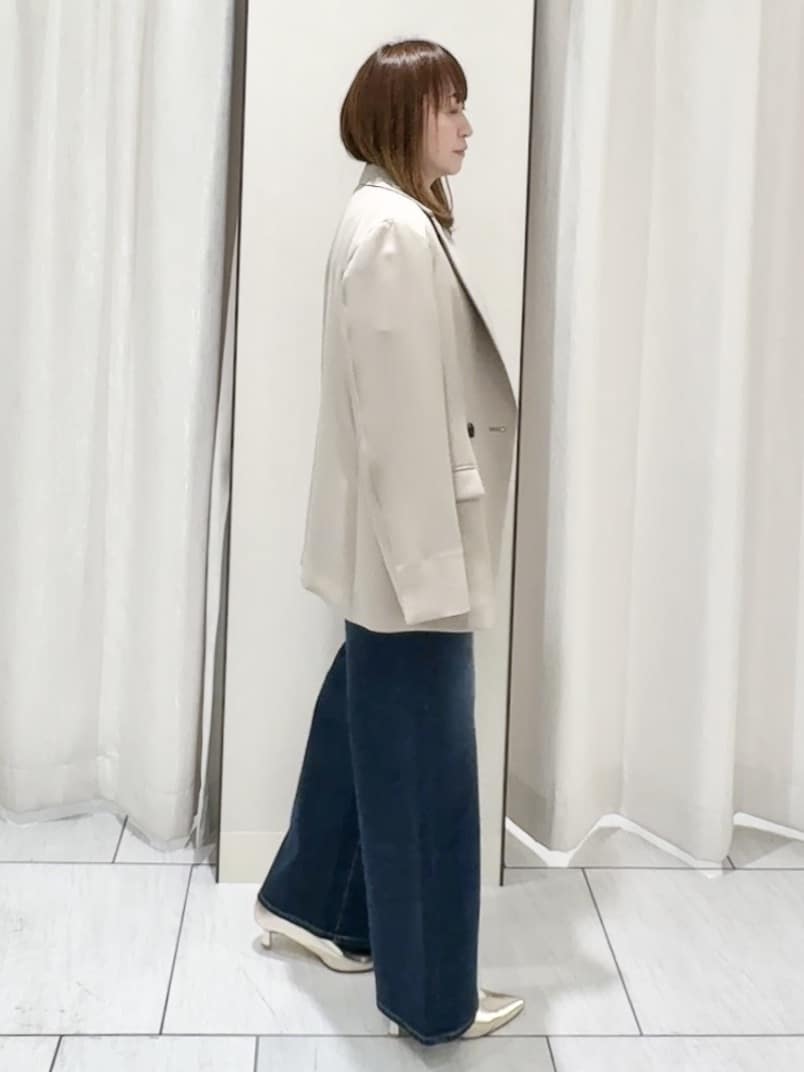 ʏᴜᴋɪᴋᴏさんの「UNTITLED｜◆【洗える/ストレッチ性】ダブルブレストジャケット」を使ったコーディネート