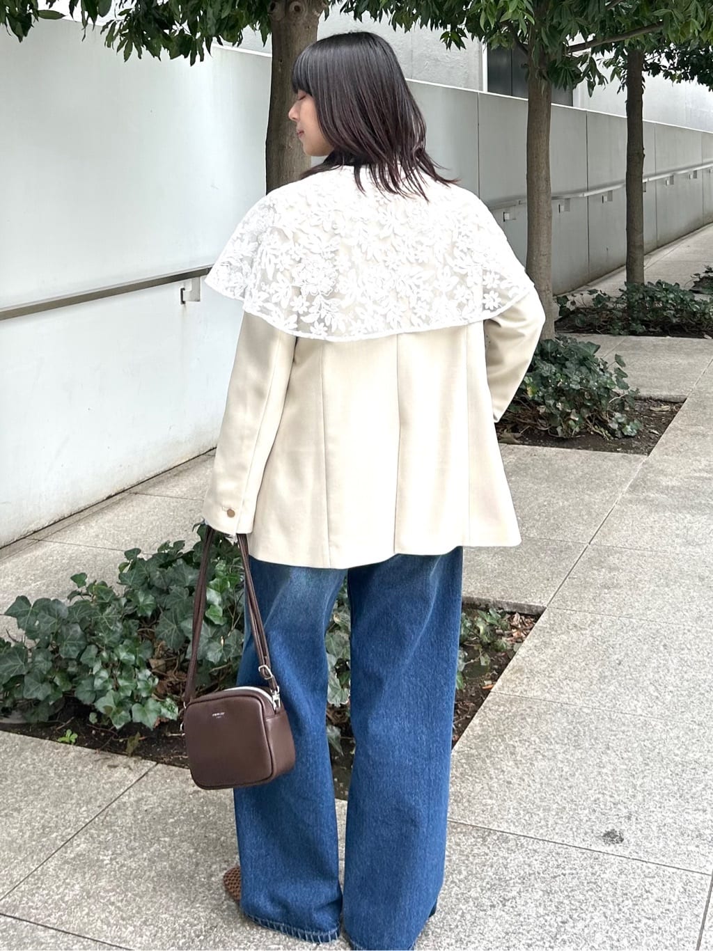 RINAさんの「OPAQUE.CLIP｜刺繍レースケープ【洗濯機OK】」を使ったコーディネート