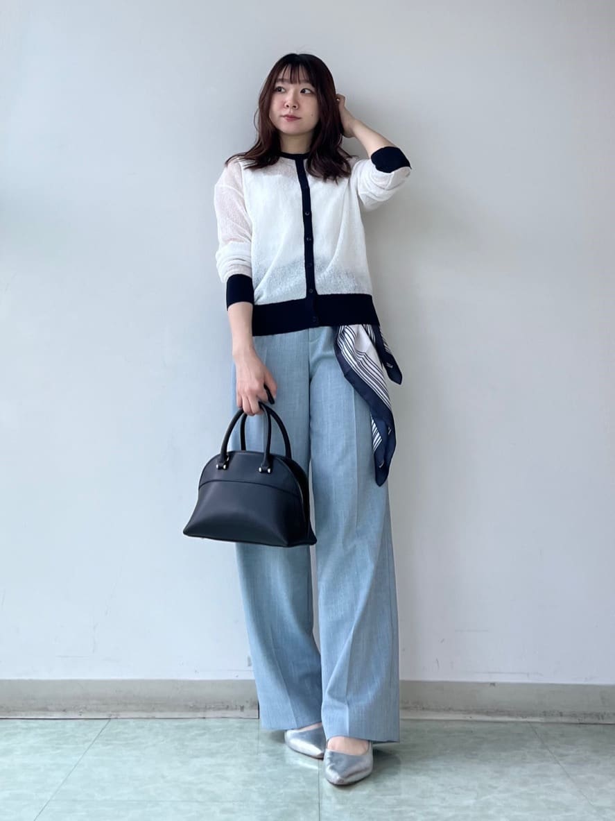 KAHOさんの「UNTITLED｜【洗える】シアーニットカーディガン」を使ったコーディネート