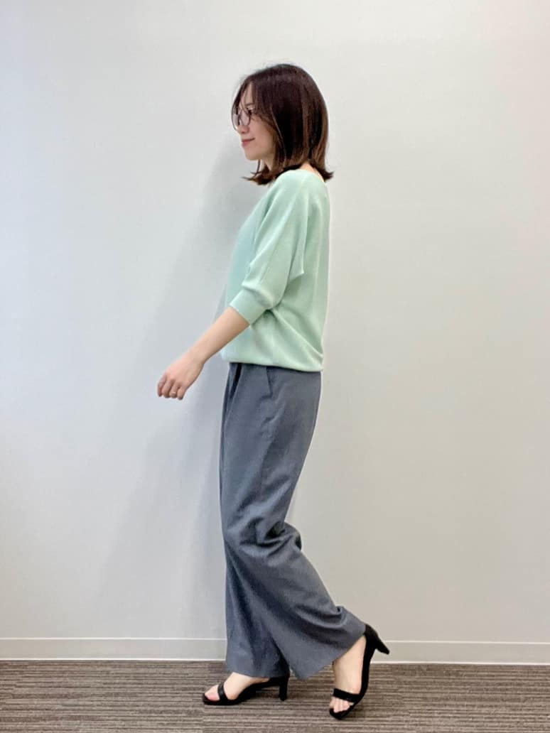 saoriさんの「【手洗い可】ラメガーターニット」を使ったコーディネート