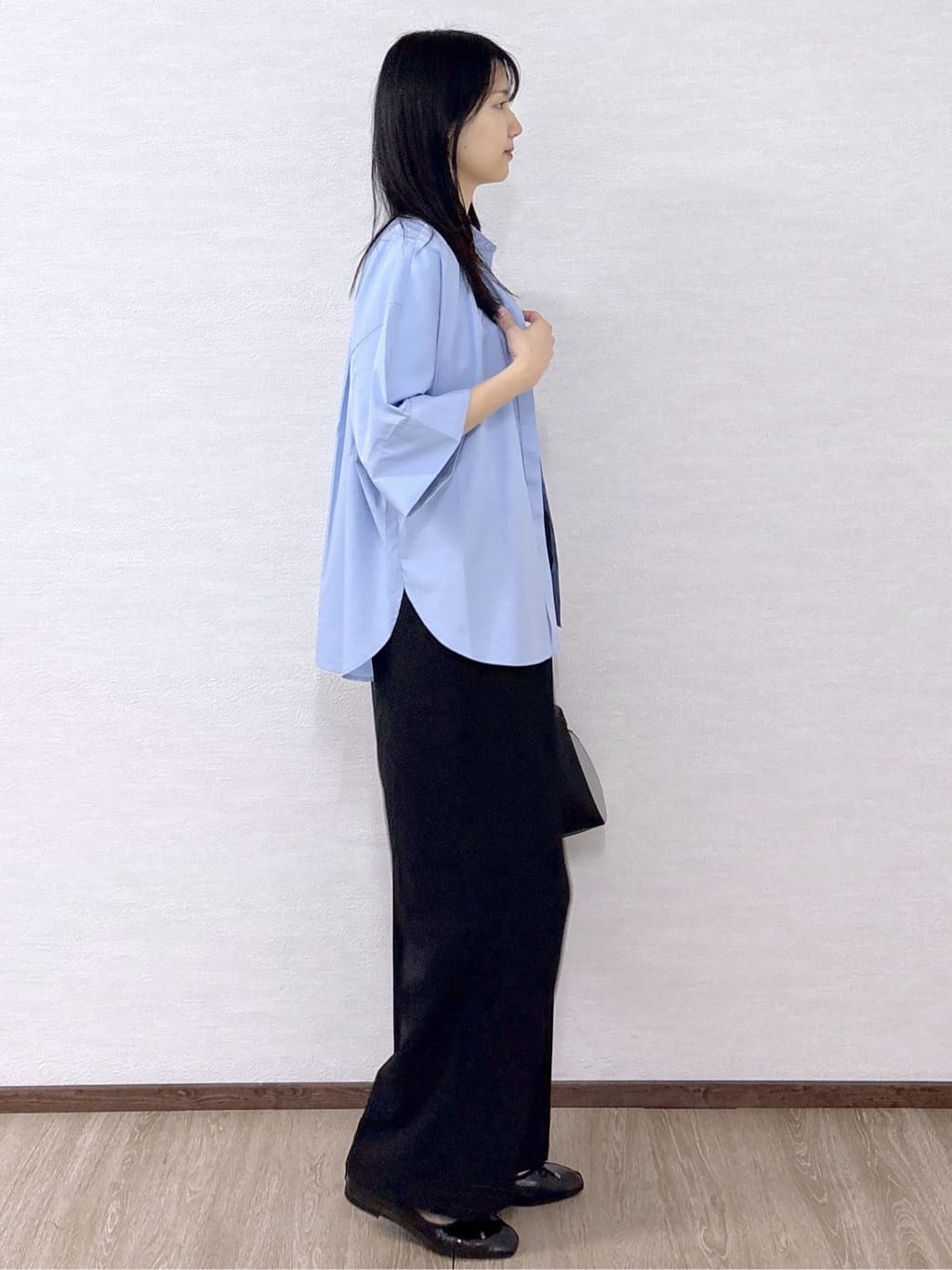 sachikoさんの「OPAQUE.CLIP｜【接触冷感】ハーフスリーブシャツ《洗濯機OK／防シワ加工》」を使ったコーディネート