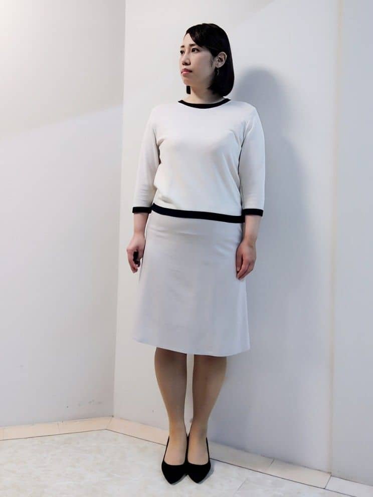 エリさんの「Reflect｜【アンサンブル可】バイカラーカーディガン」を使ったコーディネート