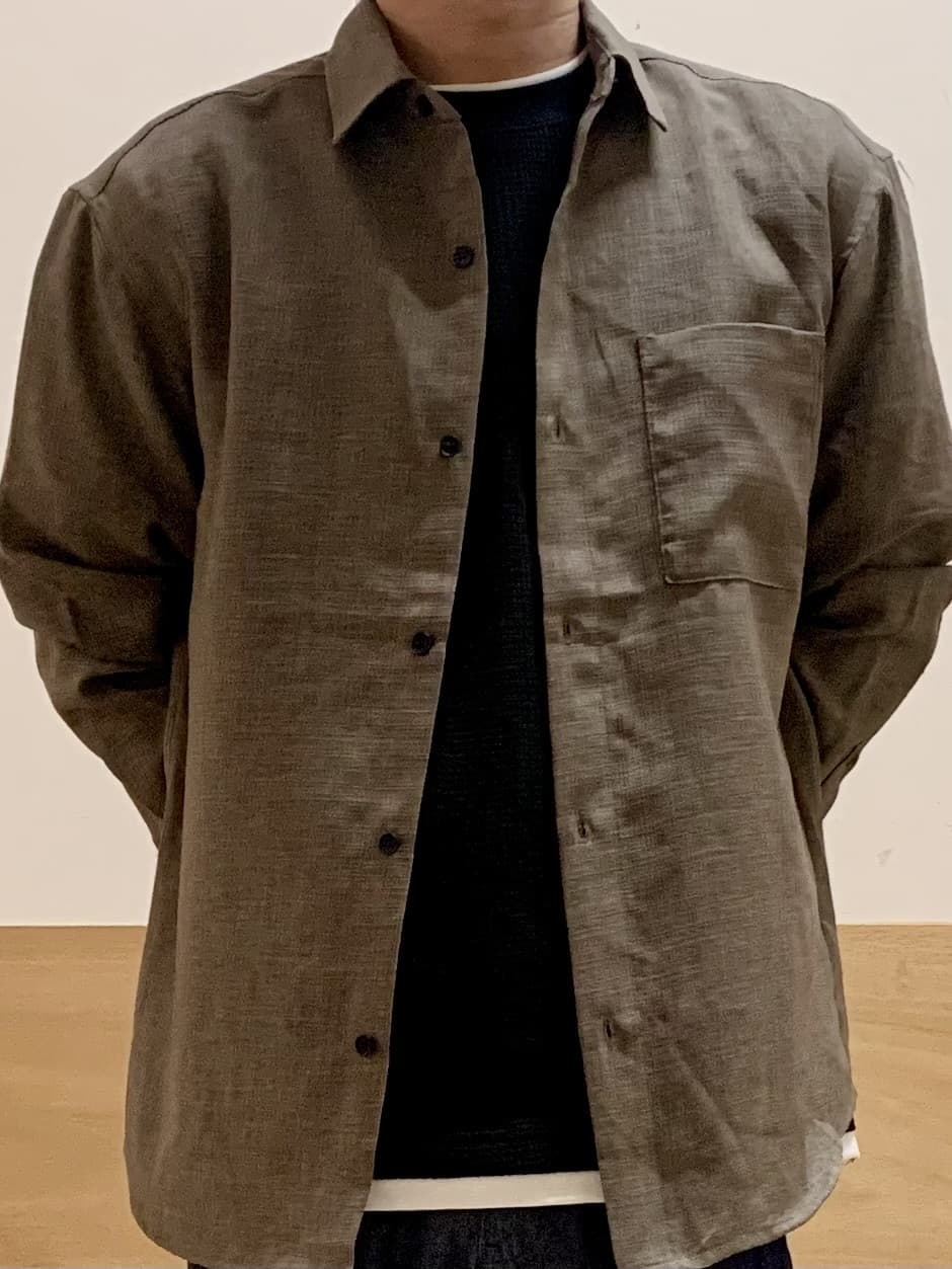 MATUさんの「THE SHOP TK｜【LINO FINE】リネンライク 長袖シャツ UVカット/イージーケア/吸水速乾/洗濯機OK」を使ったコーディネート