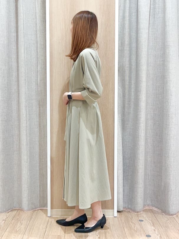 みーちゃんさんの「grove｜【美シルエット】ウエストタック配色ワンピース」を使ったコーディネート