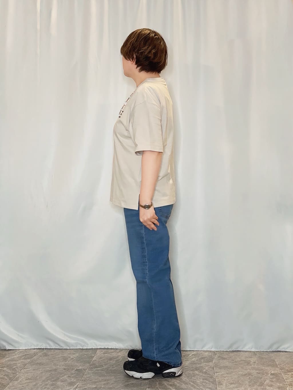 たみさんの「SHOO･LA･RUE｜【洗濯機可/S-LL】キーネックでお顔周りすっきり ざっくり編みカーディガン」を使ったコーディネート