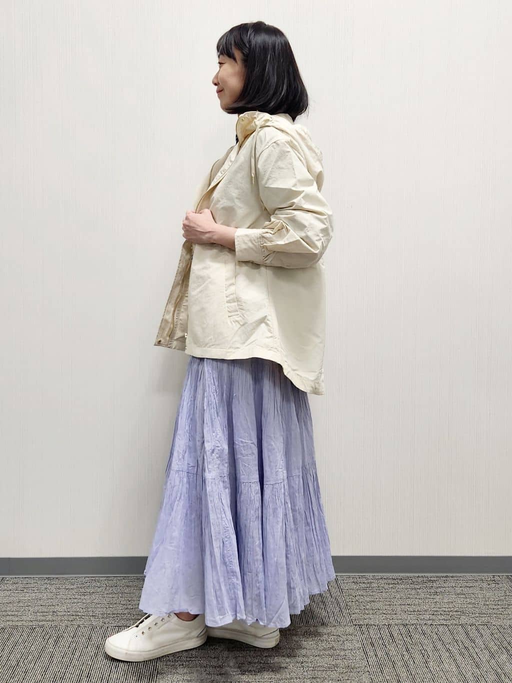 naraさんの「Dessin｜【撥水・洗える】フーデッドライトブルゾン」を使ったコーディネート