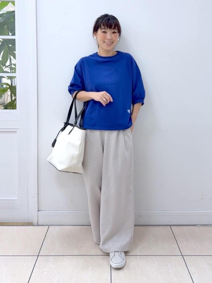 Osawaさんの「Dessin｜【360度可愛い】バックヘンリーカットソー5分袖」を使ったコーディネート