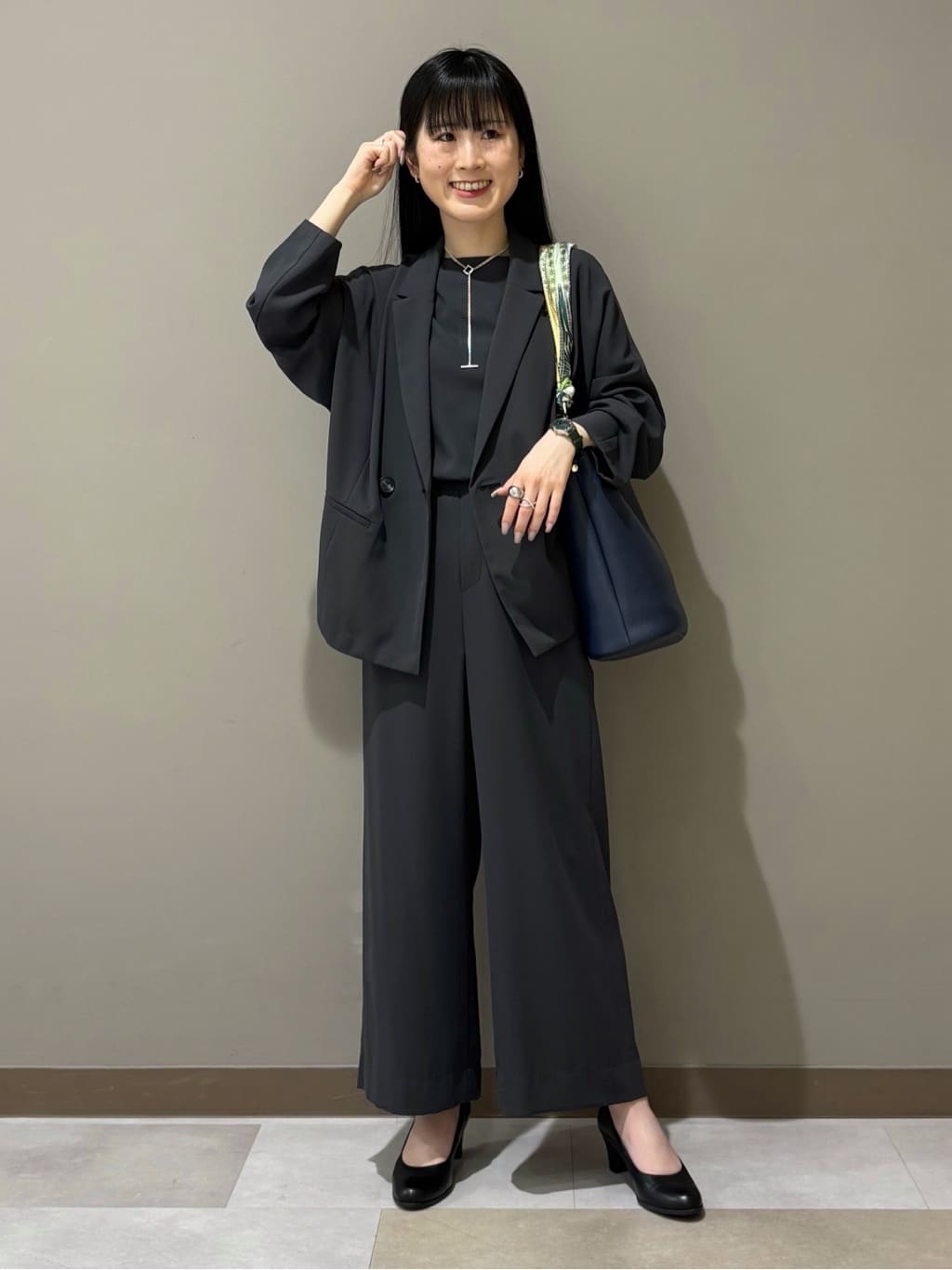 KEIKOさんの「INDIVI｜【接触冷感／透湿／着る日傘】ノーカラージャケット」を使ったコーディネート