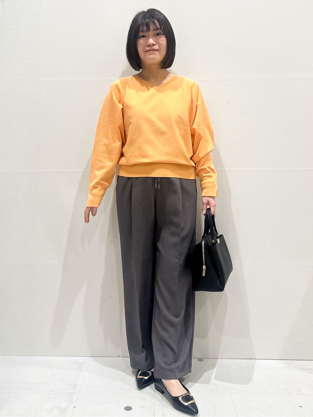 Minさんの「OPAQUE.CLIP｜リラクシードルマンスリーブニット【洗濯機OK／抗ピル】」を使ったコーディネート