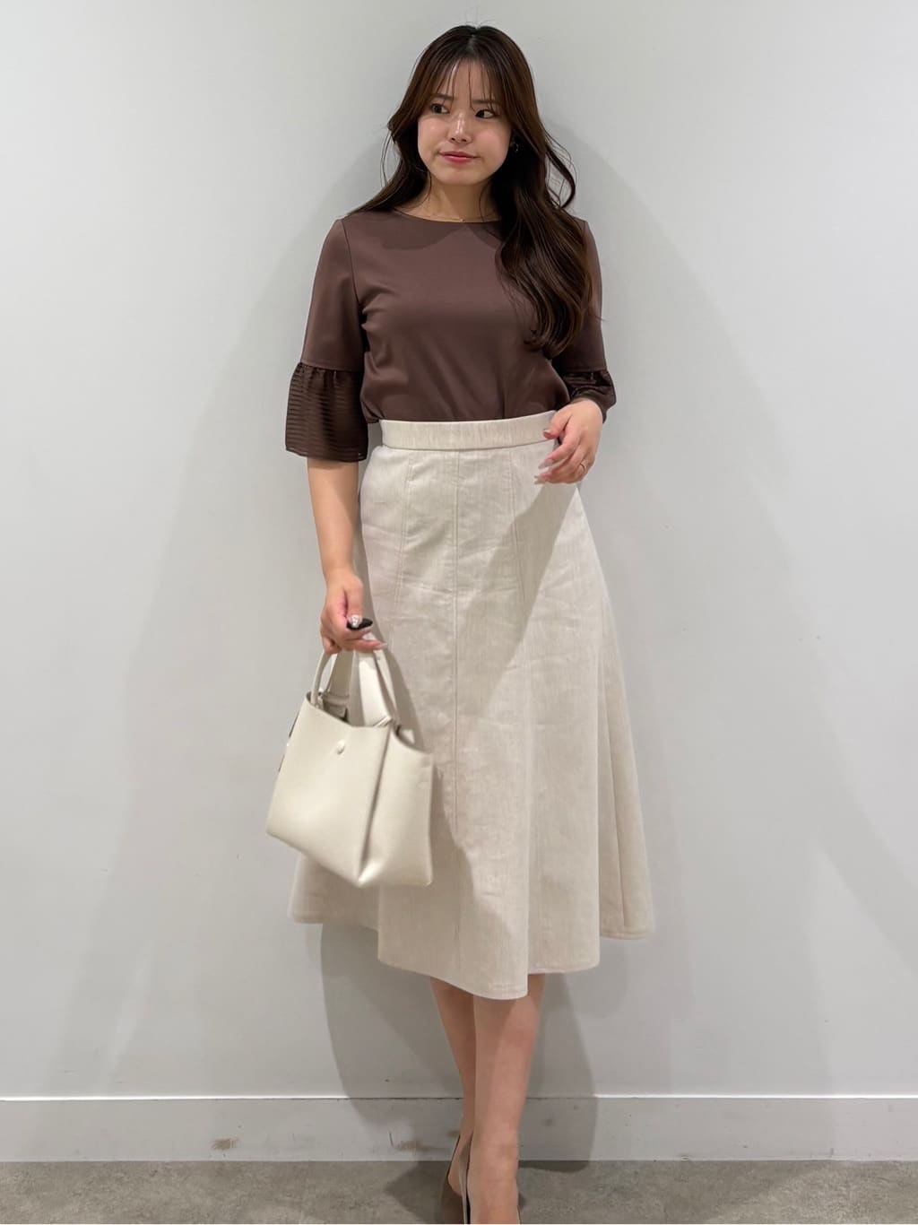 MISAKIさんの「COUP DE CHANCE｜【5分袖／日本製／接触冷感】異素材ドッキングカットソー」を使ったコーディネート