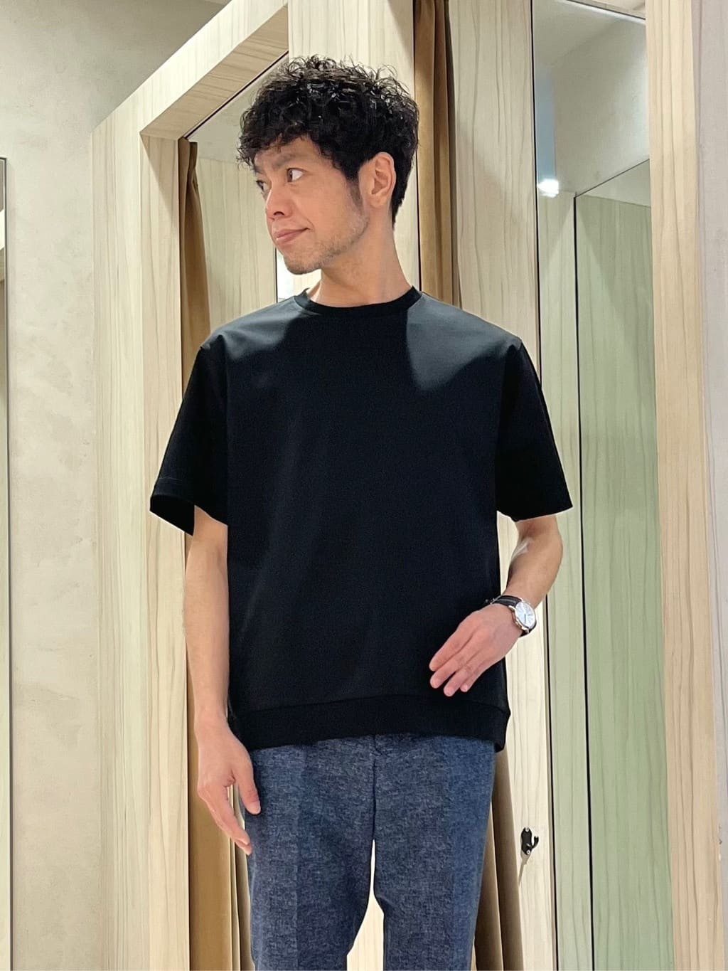 URAさんの「TAKEO KIKUCHI｜【抗菌防臭】COOL DOTS（R）ドビープリント ジャケット」を使ったコーディネート