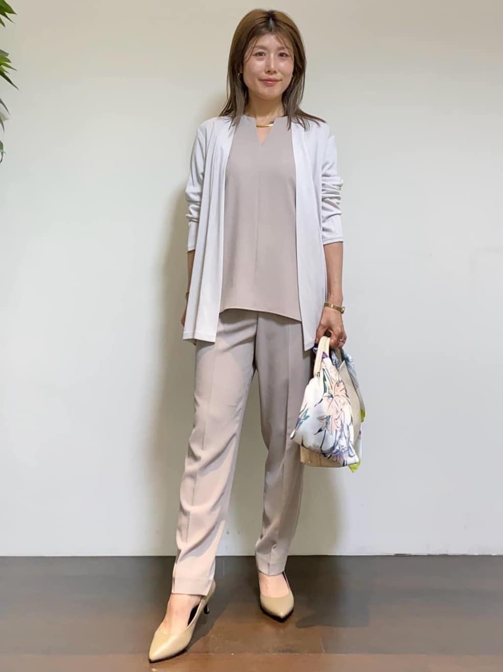 tomoさんの「UNTITLED｜【接触冷感/UVカット/遮熱機能】フライスジャージカーディガン」を使ったコーディネート