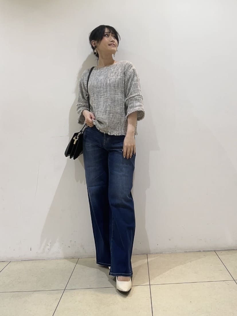 watanabeさんの「UNTITLED｜◆【洗える】ツイードドルマンブラウス」を使ったコーディネート