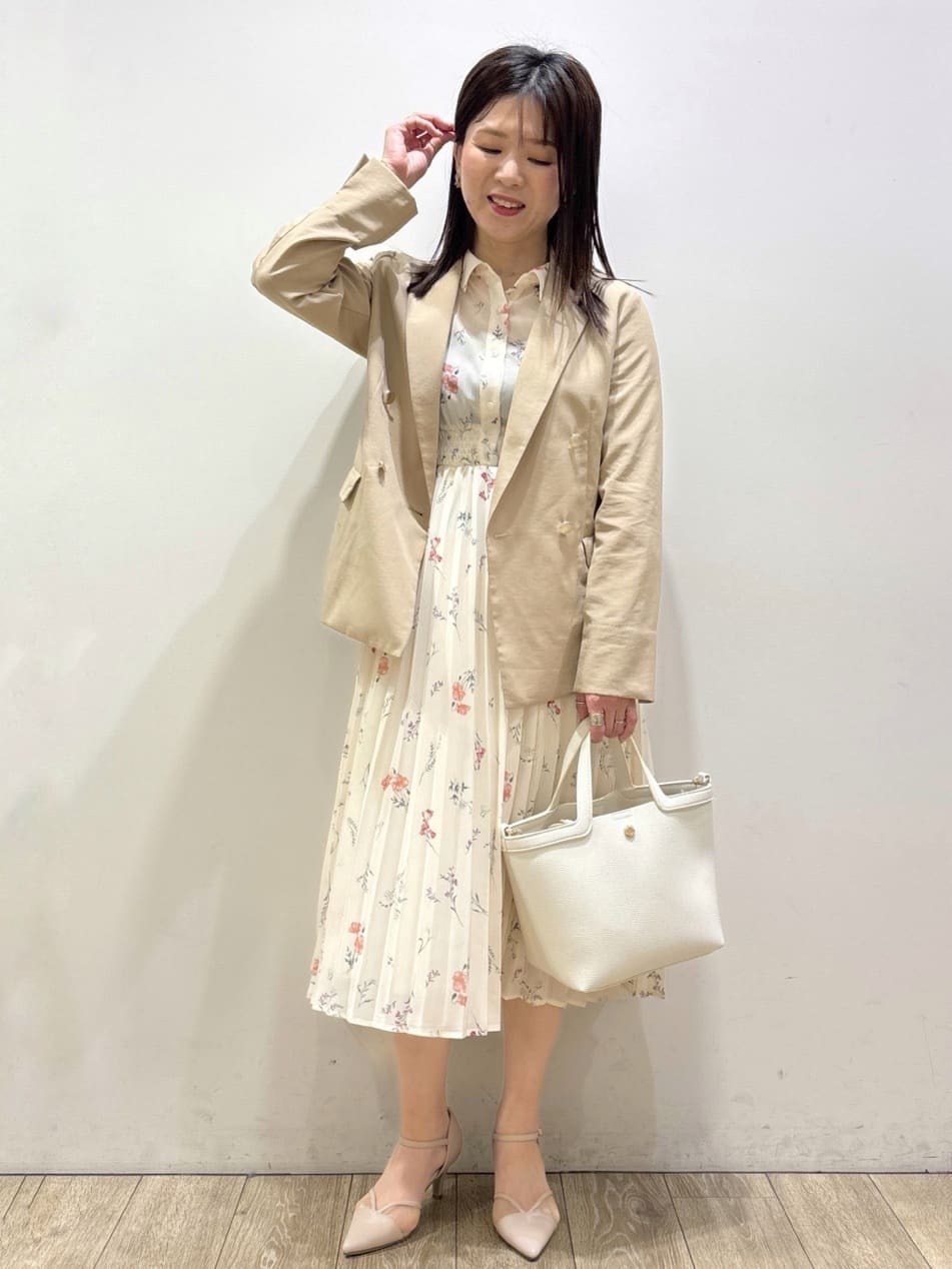 mameさんの「index｜《再入荷》ダブルブレストテーラードジャケット【接触冷感／吸水速乾／イージーアイロン／防シワ／洗濯機O」を使ったコーディネート