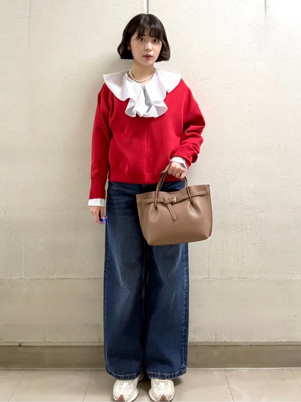 Itoさんの「OPAQUE.CLIP｜ガラスパールショートネックレス」を使ったコーディネート