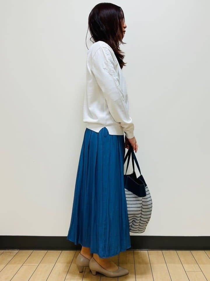 miiiさんの「Reflect｜レースデザインスリーブニットプルオーバー」を使ったコーディネート
