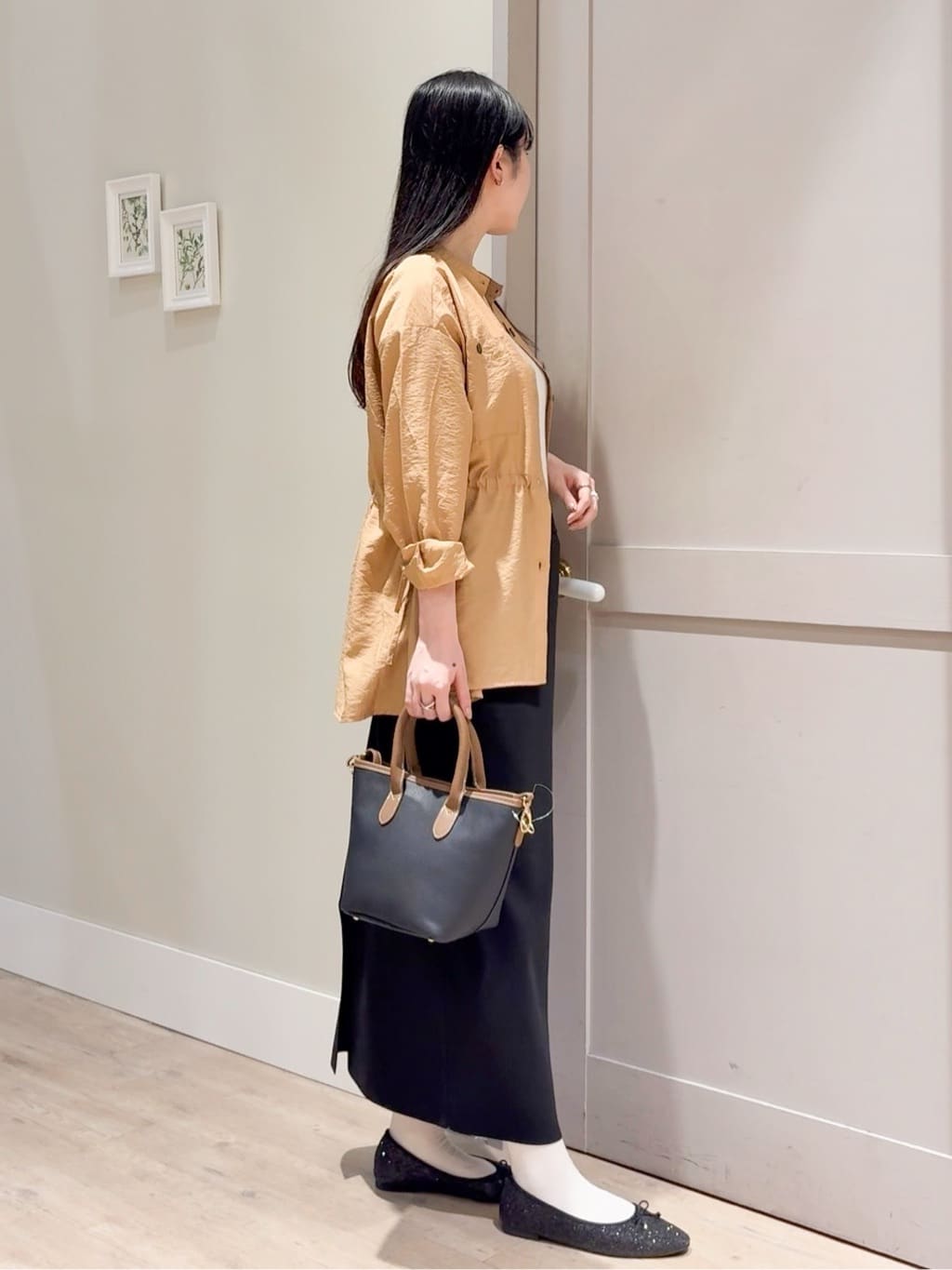 Mayuさんの「grove｜高評価！【体型カバー・洗える】シアーサファリシャツジャケット」を使ったコーディネート