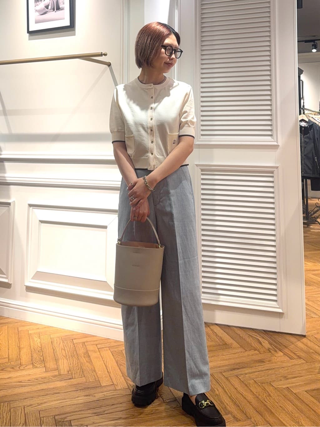 renaさんの「DRESSTERIOR｜【UVカット/ウォッシャブル】クールタッチ ニットカーディガン」を使ったコーディネート