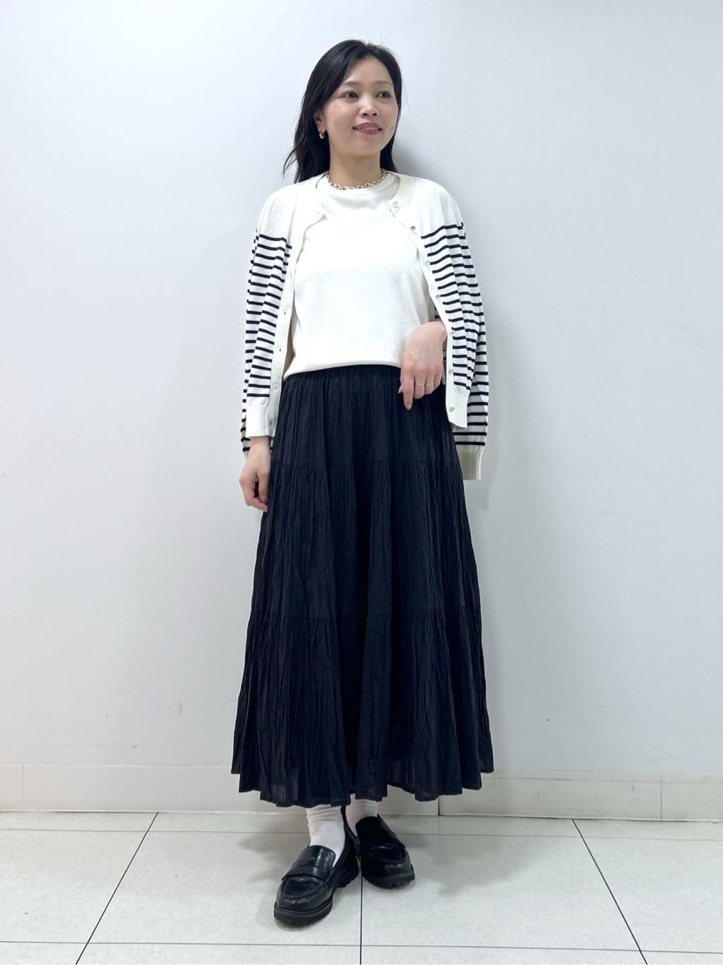 Kaiさんの「Dessin｜【2点セット/洗える】アンサンブルニット」を使ったコーディネート