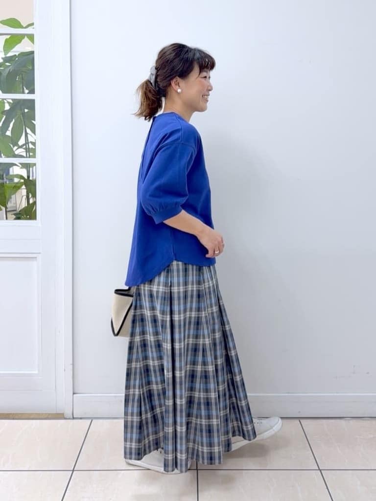 Osawaさんの「Dessin｜【360度可愛い】バックヘンリーカットソー5分袖」を使ったコーディネート