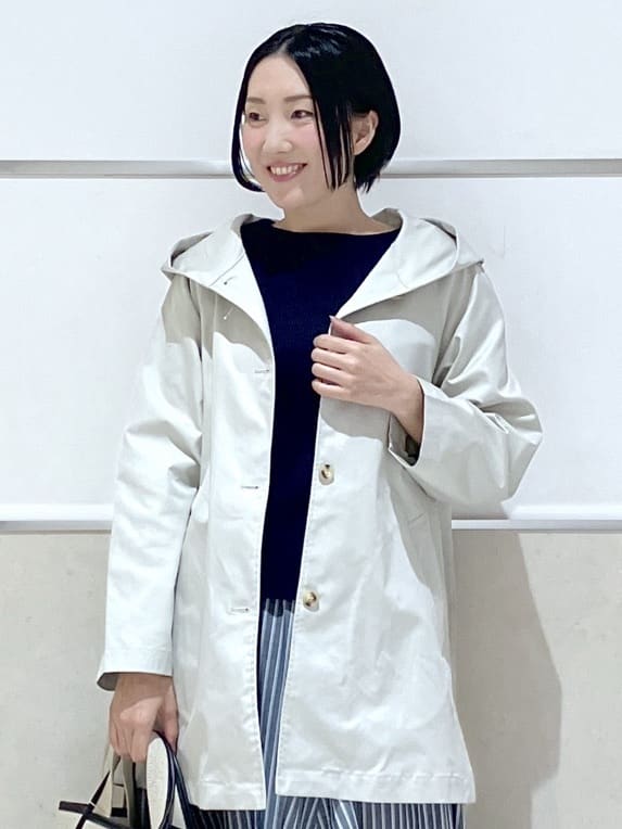 eriko さんの「Dessin｜【洗える】フードトレンチコート」を使ったコーディネート
