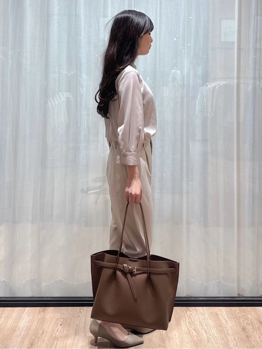 ぞうげさんの「OPAQUE.CLIP｜《再入荷》ダブルブレストテーラードジャケット【接触冷感／吸水速乾／イージーアイロン／防シワ／洗濯機O」を使ったコーディネート
