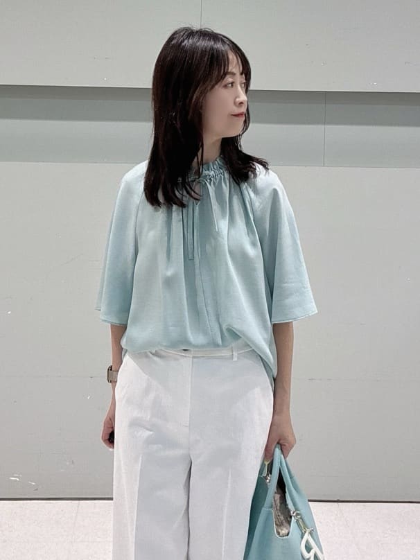 makiさんの「UNTITLED｜◆【9色展開/アンサンブル可】コットンクルーネックカーディガン」を使ったコーディネート