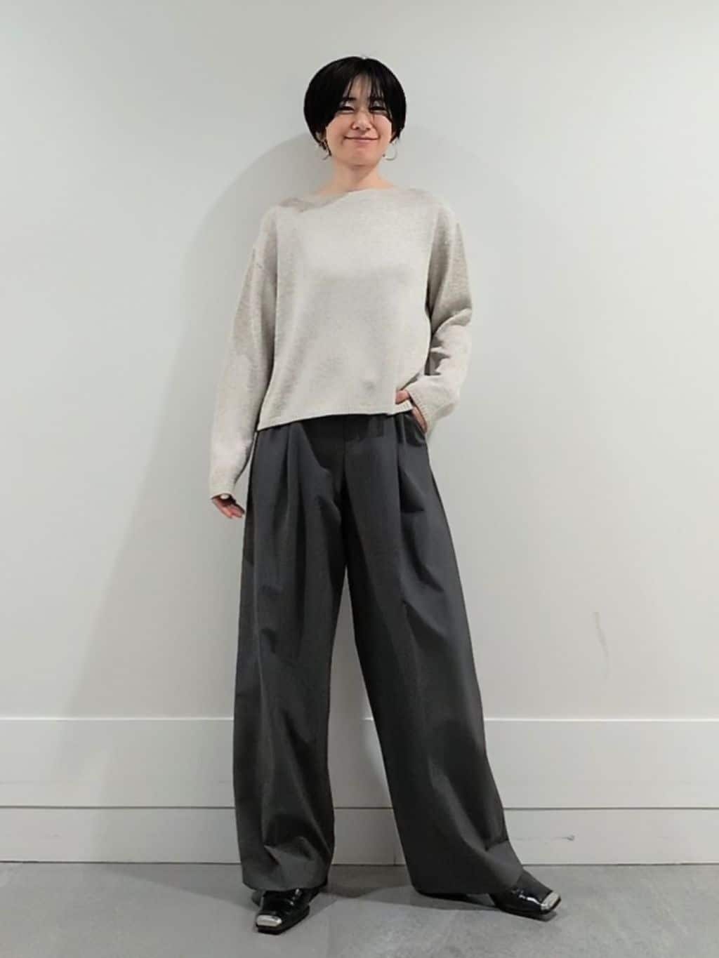 ミズタさんの「UNTITLED｜◆【洗える/光沢感】ファンシーヤーンニット」を使ったコーディネート