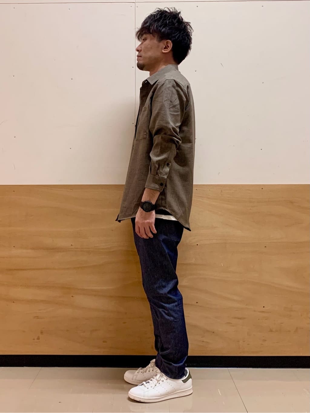 MATUさんの「THE SHOP TK｜【LINO FINE】リネンライク 長袖シャツ UVカット/イージーケア/吸水速乾/洗濯機OK」を使ったコーディネート