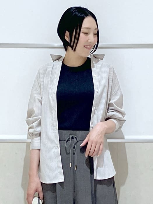 eriko さんの「Dessin｜【洗える】高密度ベーシックシャツ」を使ったコーディネート