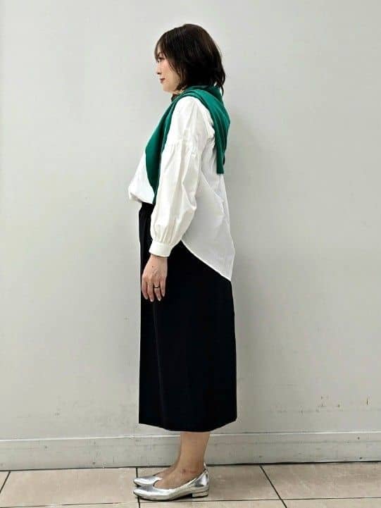 fkeさんの「Reflect｜【レイヤードにおすすめ◎】バンドカラーボリュームスリーブシャツ」を使ったコーディネート