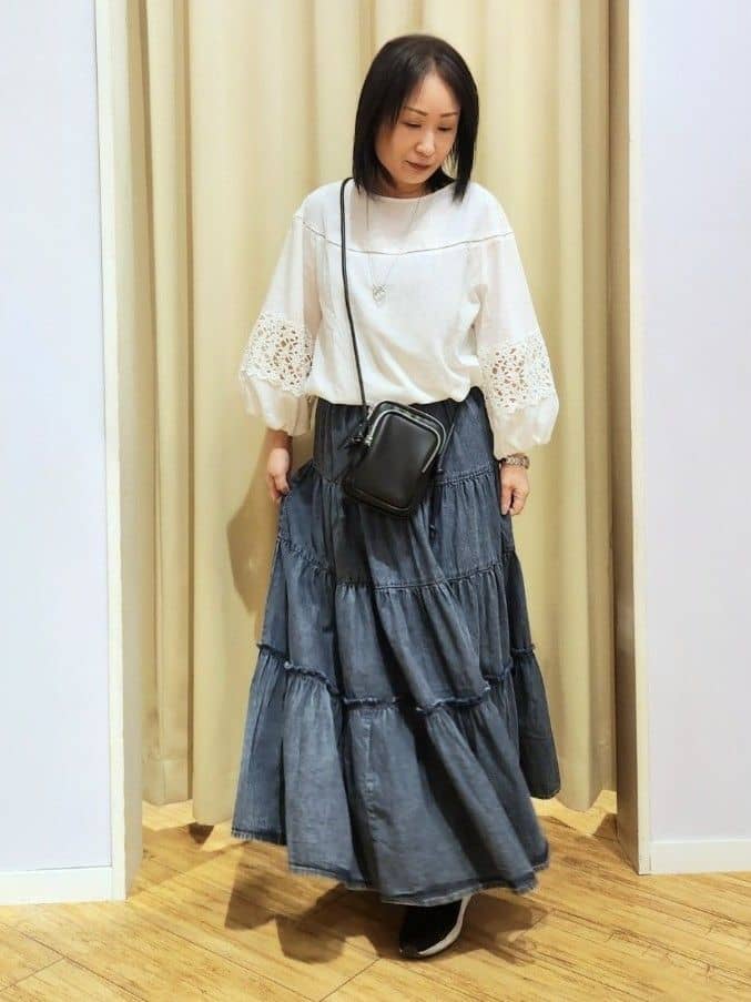 くまさんの「SHOO･LA･RUE｜スクエアミニショルダーバッグ」を使ったコーディネート