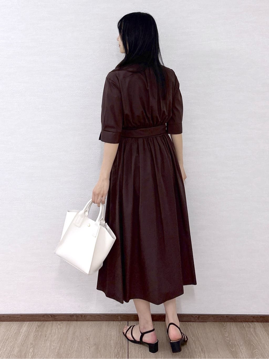 sachikoさんの「OPAQUE.CLIP｜リボンベルト付きシャツワンピース【洗濯機OK／防シワ加工】」を使ったコーディネート