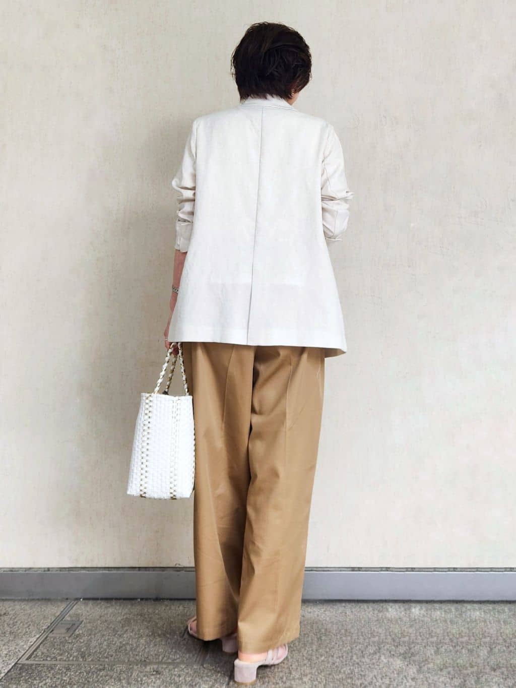 milkyさんの「OPAQUE.CLIP｜【UV／接触冷感】ダブルブレストジャケット《防シワ加工／洗える》」を使ったコーディネート