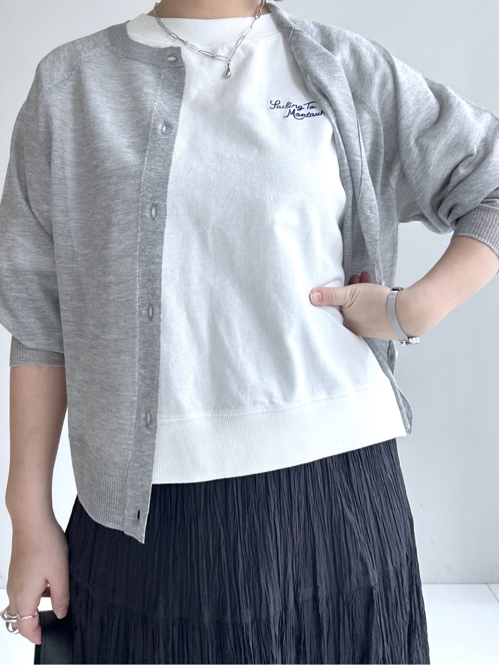 Hirokaさんの「Dessin｜お守りカーディガン -ウォッシャブル-」を使ったコーディネート
