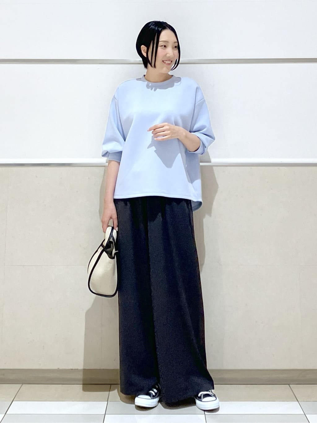 eriko さんの「Dessin｜【洗える】8分袖ボンディングカットソー」を使ったコーディネート