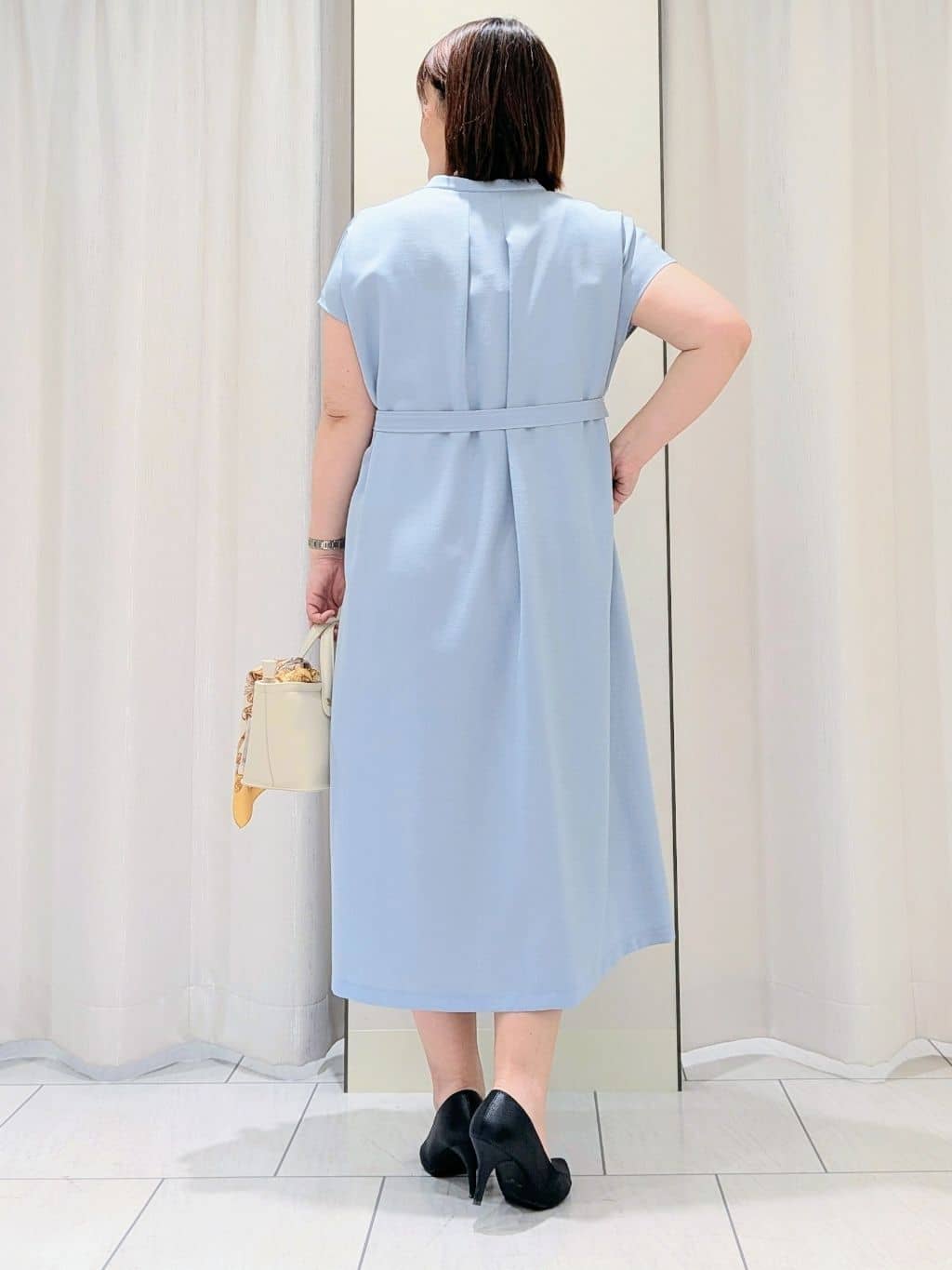Onumaさんの「UNTITLED｜【UV/接触冷感/遮熱/通気性】スラブバンドカラーワンピース」を使ったコーディネート