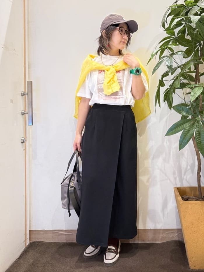 misakiさんの「SHOO･LA･RUE｜【体型カバー】ふんわり質感 やわらかこなれシアーシャツ」を使ったコーディネート